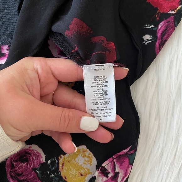 Thakoon Black Blouse with Floral - Picture 3 of 4